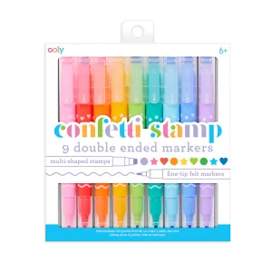 Confetti Stamp Double Ended Stamp Markers - Set of 9