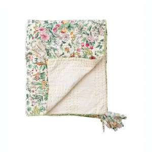 Cottage Rose Quilted Throw