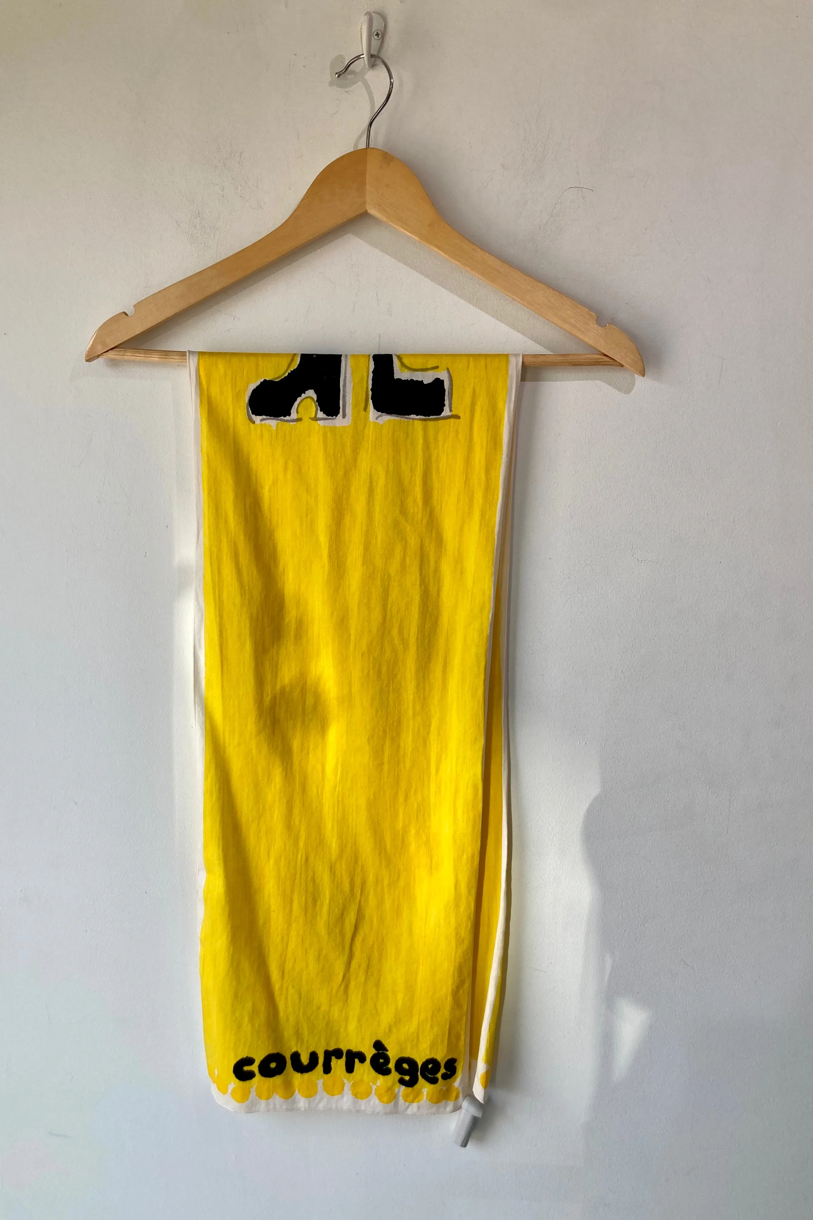 Courreges Yellow Cotton Scarf