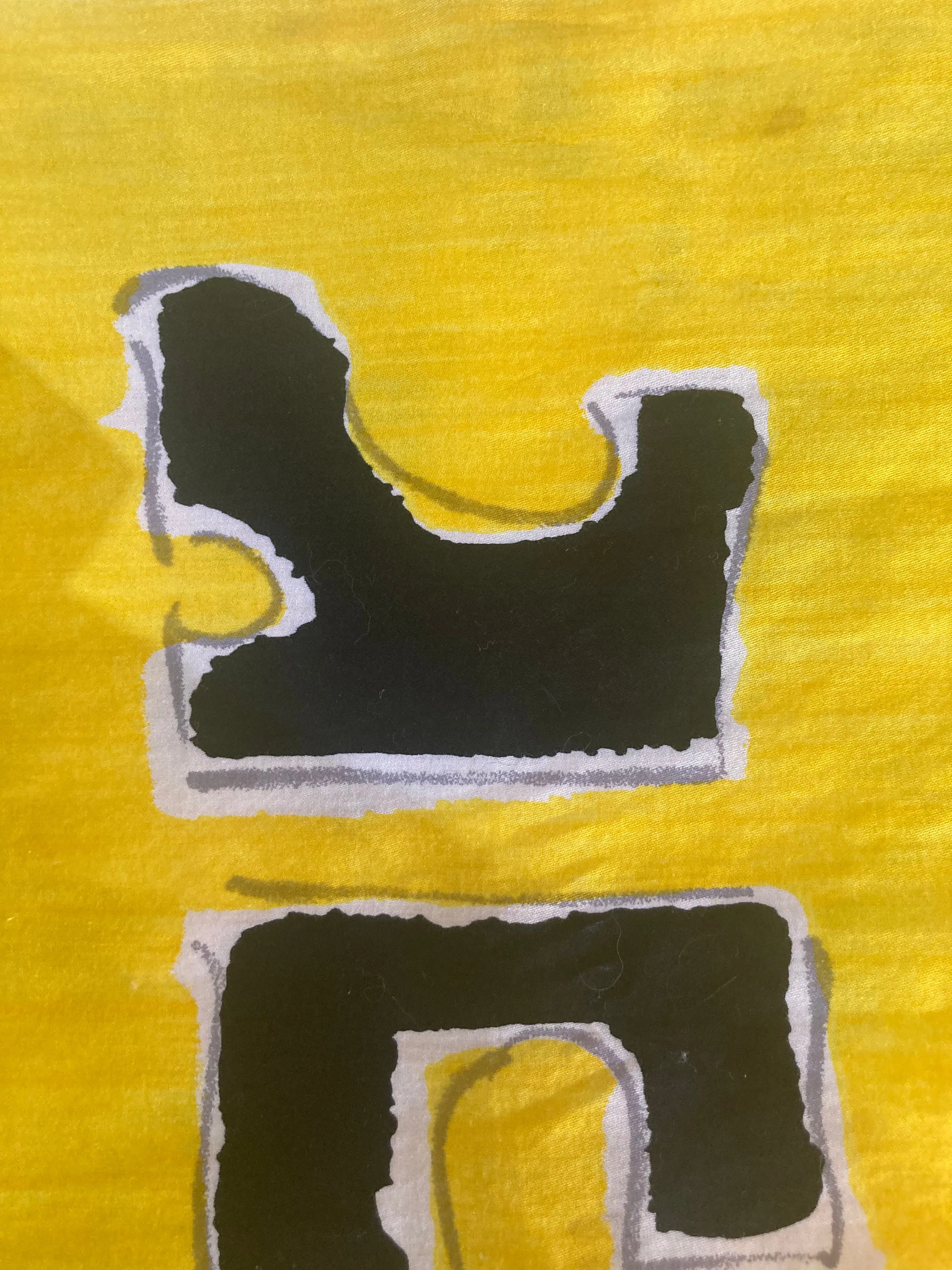 Courreges Yellow Cotton Scarf