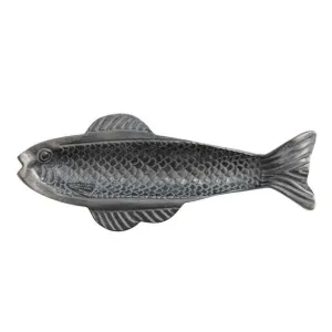 CREATIVE CO-OP- CAST ALUMINUM FISH SHAPED DISH