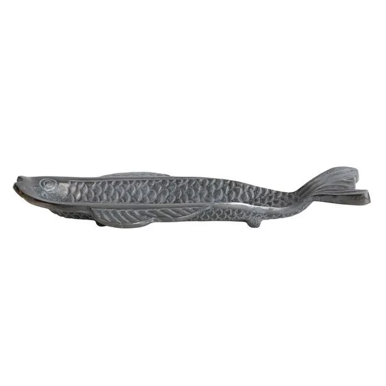 CREATIVE CO-OP- CAST ALUMINUM FISH SHAPED DISH