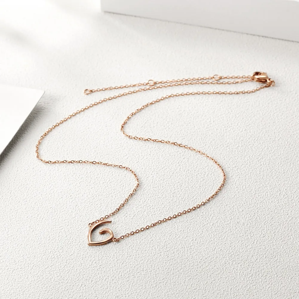 Creative G-shaped necklace-NSSN647ST