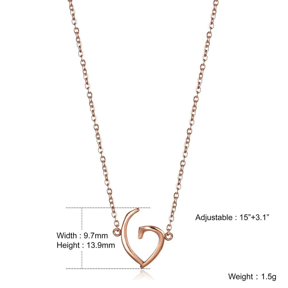 Creative G-shaped necklace-NSSN647ST
