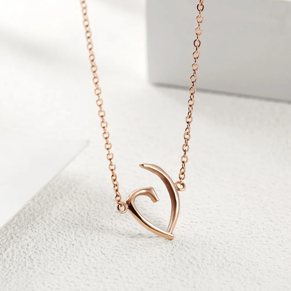Creative G-shaped necklace-NSSN647ST
