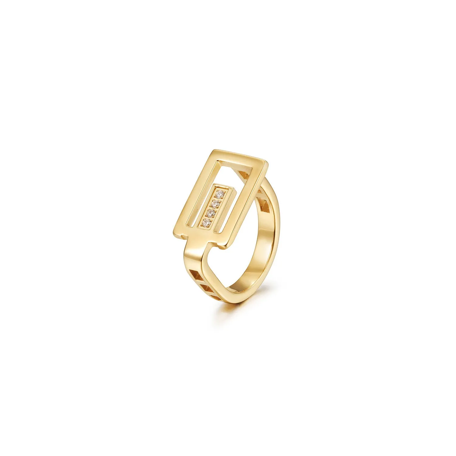 Creative G-shaped ring-NSR252STGCZD