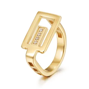 Creative G-shaped ring-NSR252STGCZD