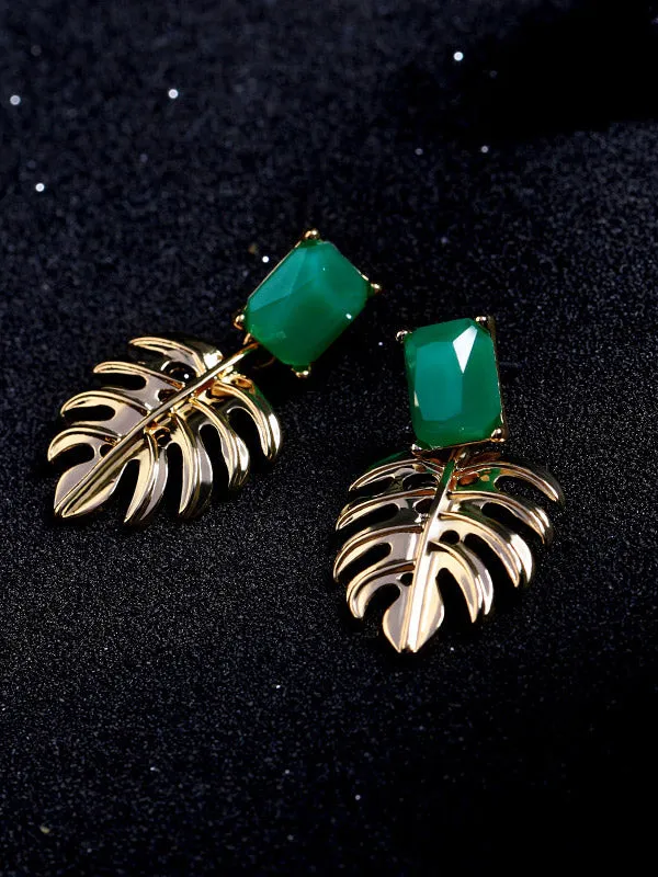Creative Palm Leaf Pattern Earrings