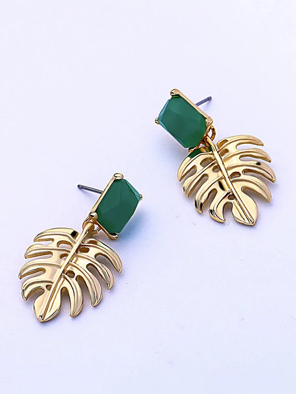 Creative Palm Leaf Pattern Earrings