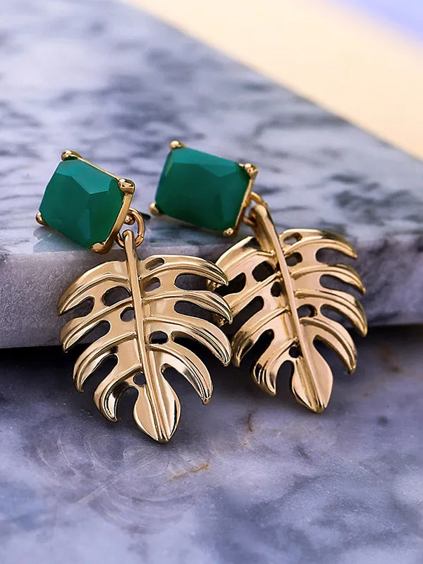 Creative Palm Leaf Pattern Earrings