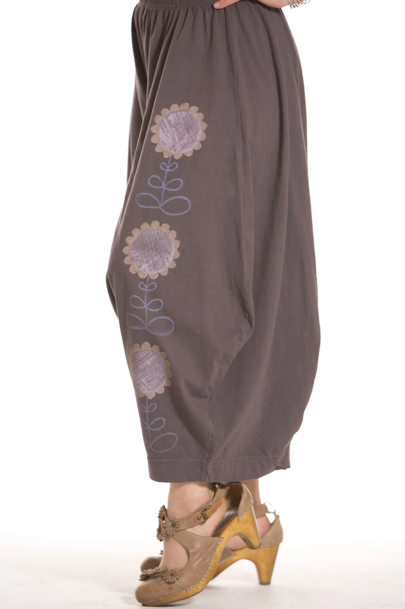 Cropped OJ 3-D Pant Printed- Blue Fish Clothing