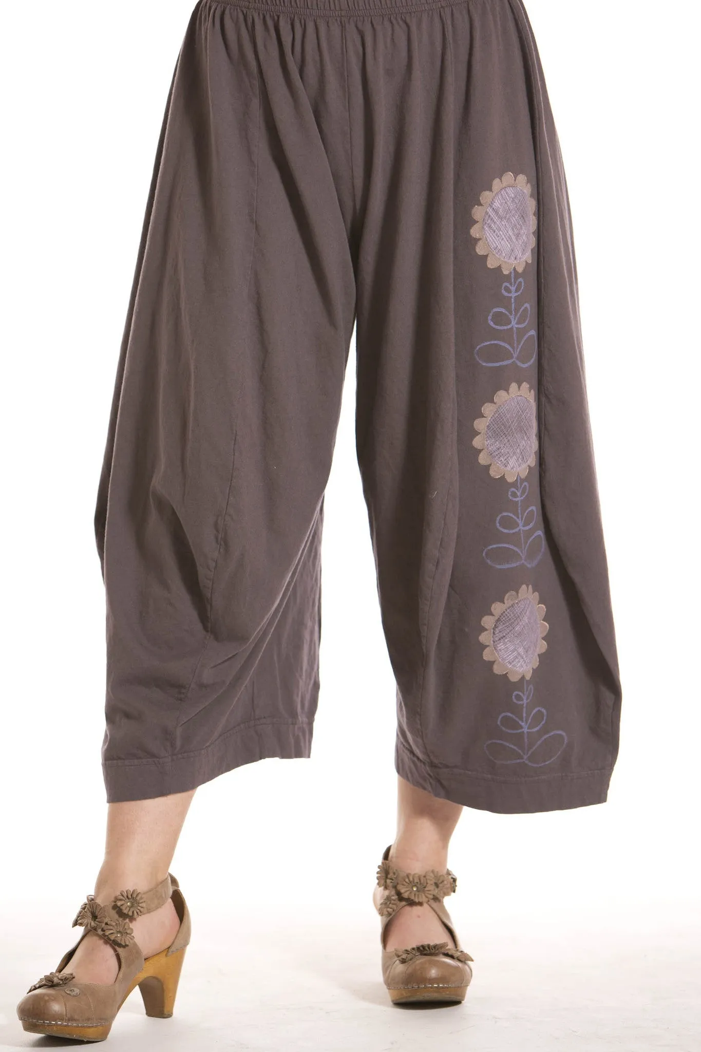 Cropped OJ 3-D Pant Printed- Blue Fish Clothing