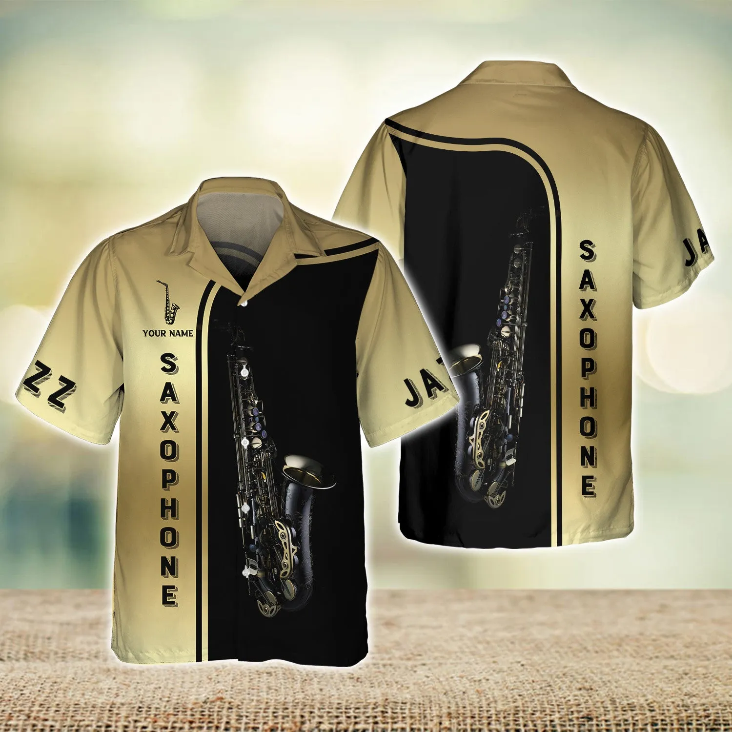 Custom Saxophone Shirts Saxophone Pattern Design Shirts 2745