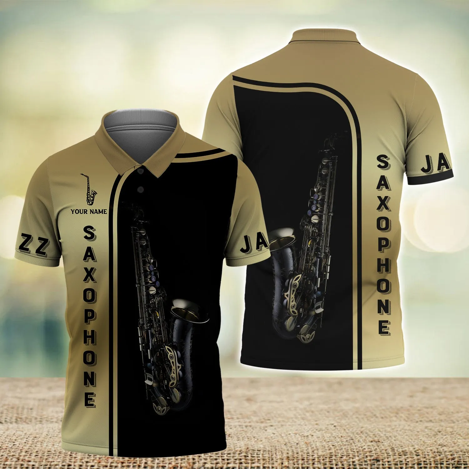 Custom Saxophone Shirts Saxophone Pattern Design Shirts 2745