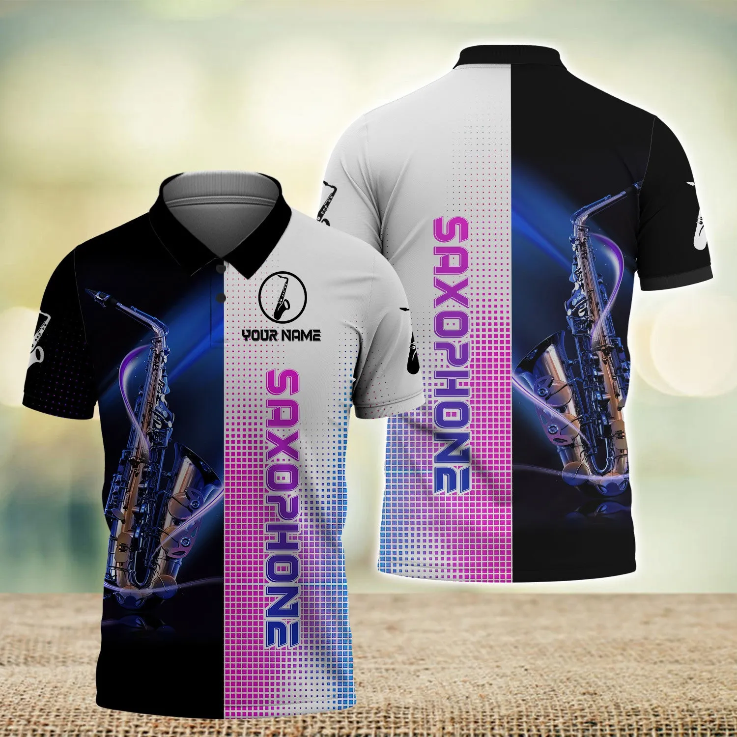 Custom Saxophone Shirts Saxophone Pattern Design Shirts 2750