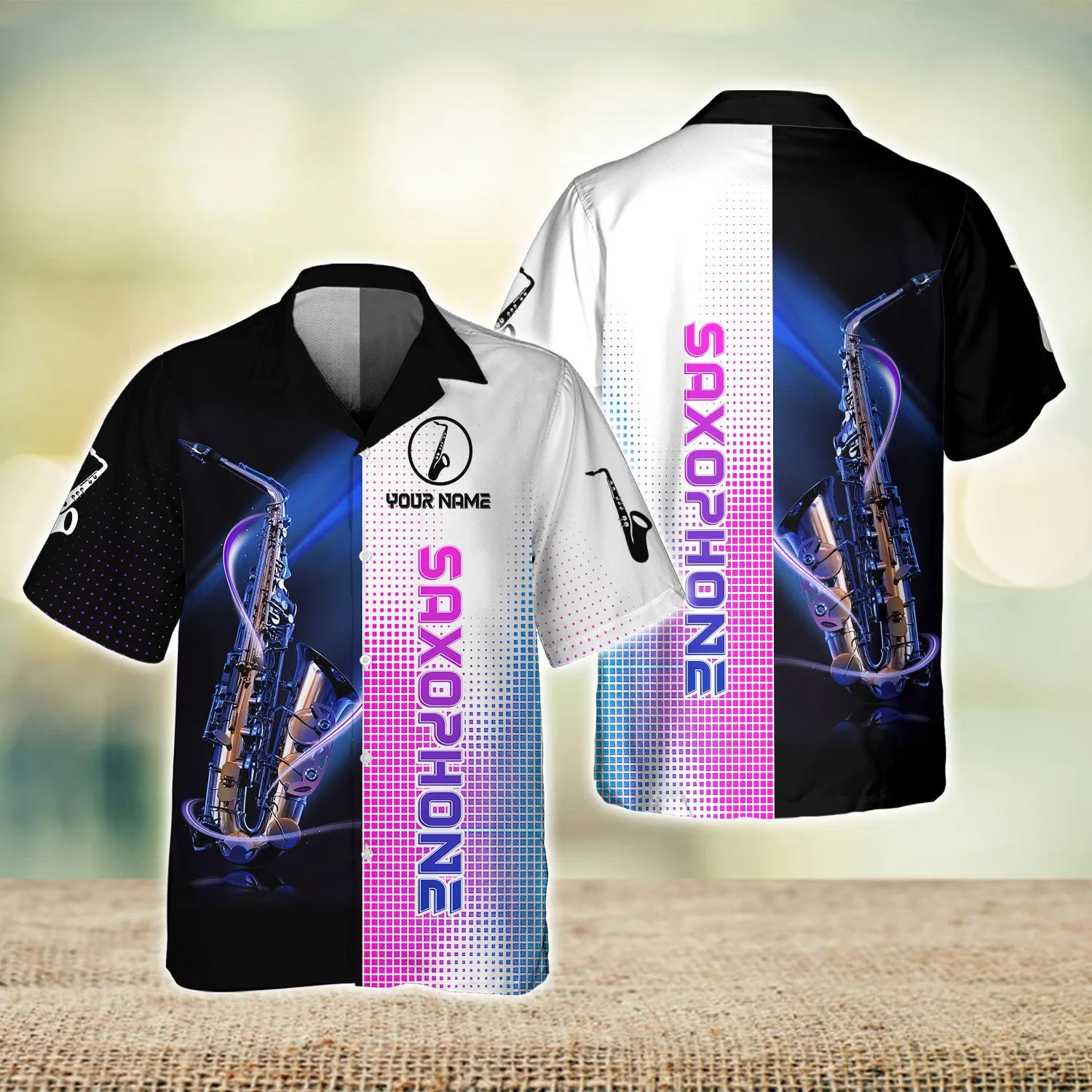 Custom Saxophone Shirts Saxophone Pattern Design Shirts 2750
