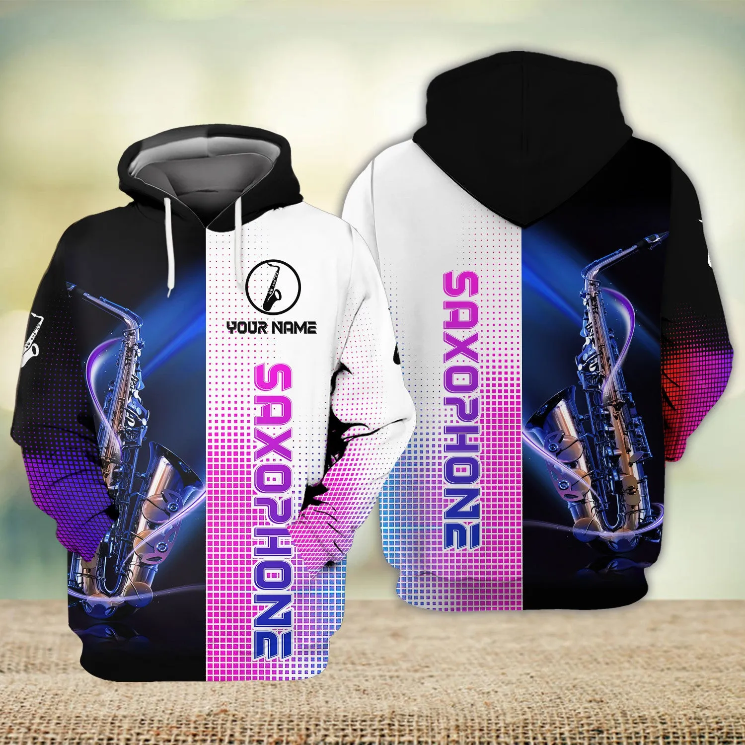 Custom Saxophone Shirts Saxophone Pattern Design Shirts 2750