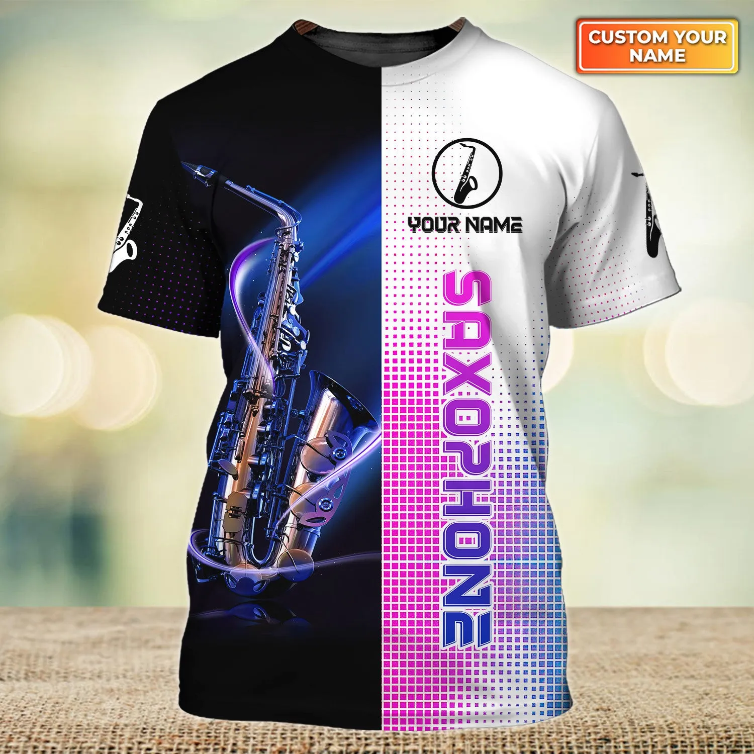 Custom Saxophone Shirts Saxophone Pattern Design Shirts 2750