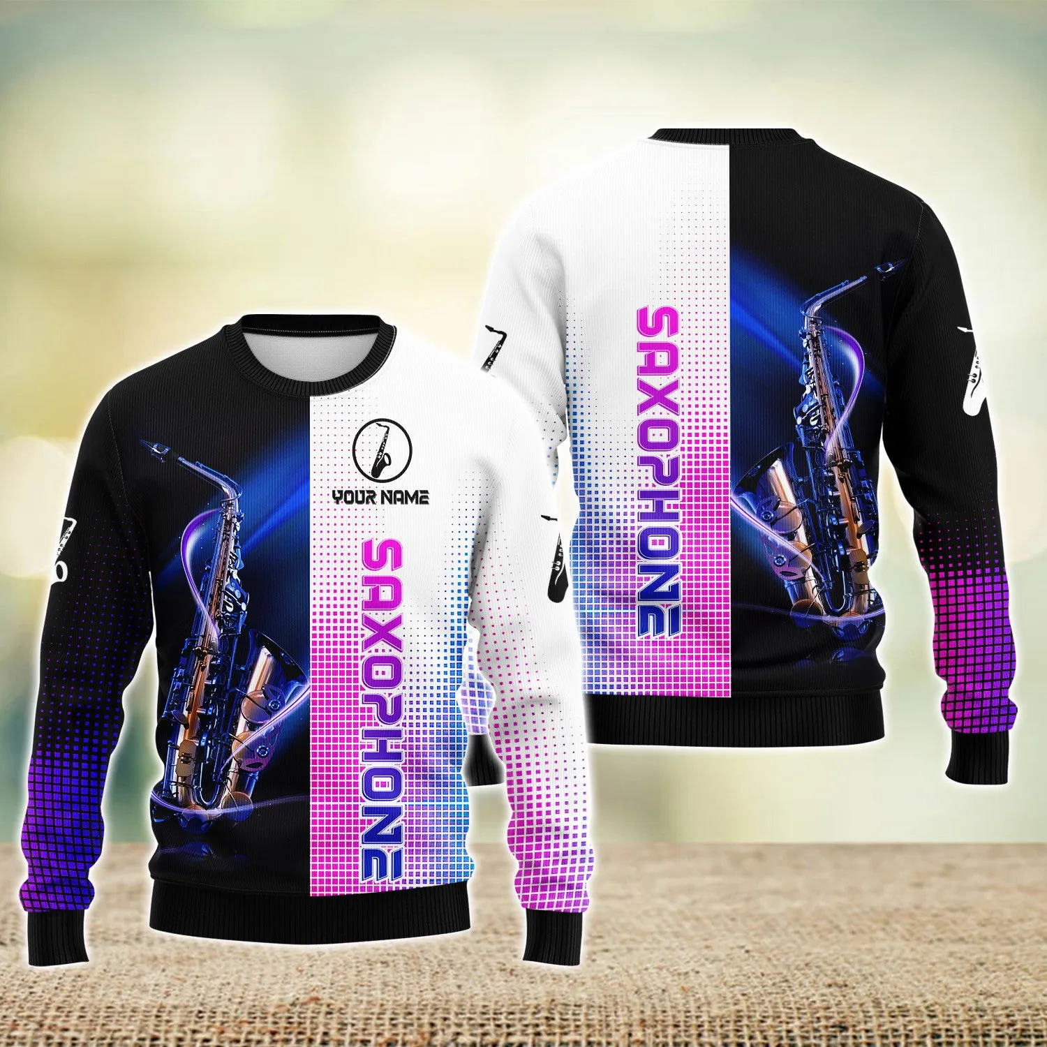 Custom Saxophone Shirts Saxophone Pattern Design Shirts 2750