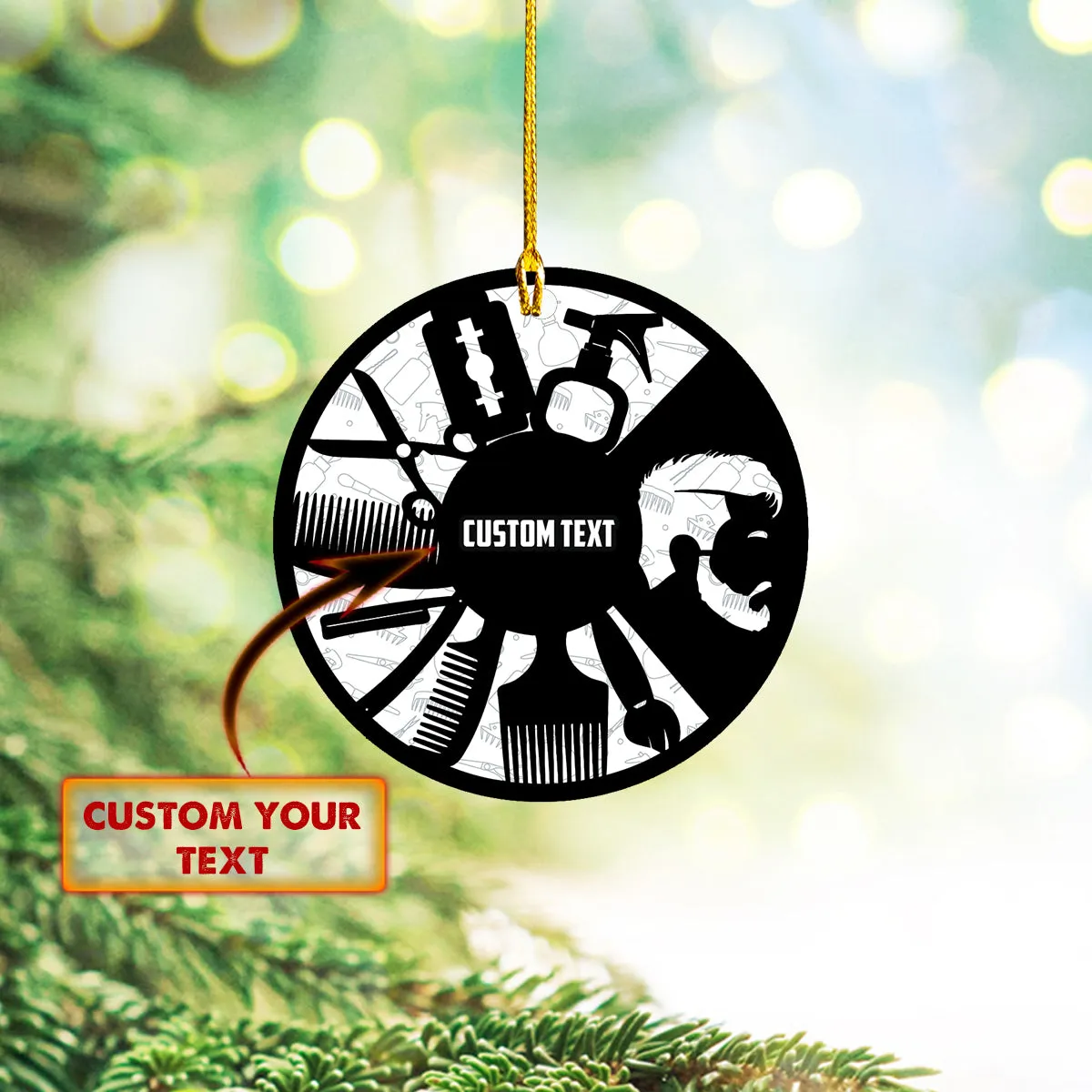 Custom Shaped Ornament - Barber 085