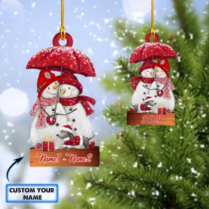 Custom Shaped Ornament - Couple Firefighter
