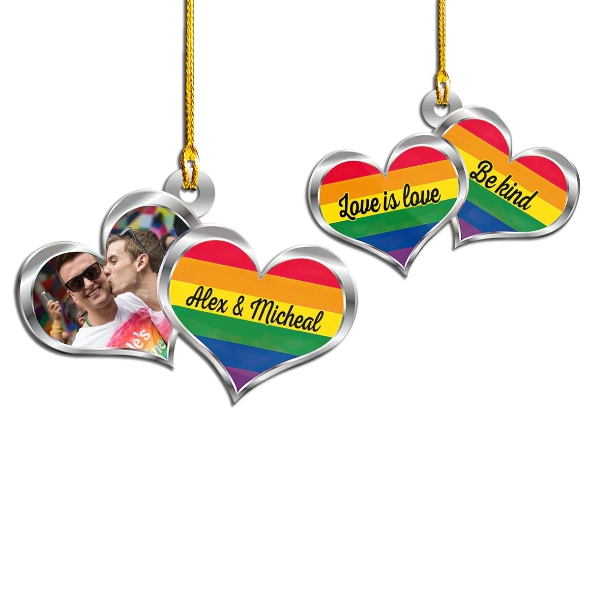 Custom Shaped Ornament - Lgbt Heart