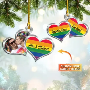Custom Shaped Ornament - Lgbt Heart