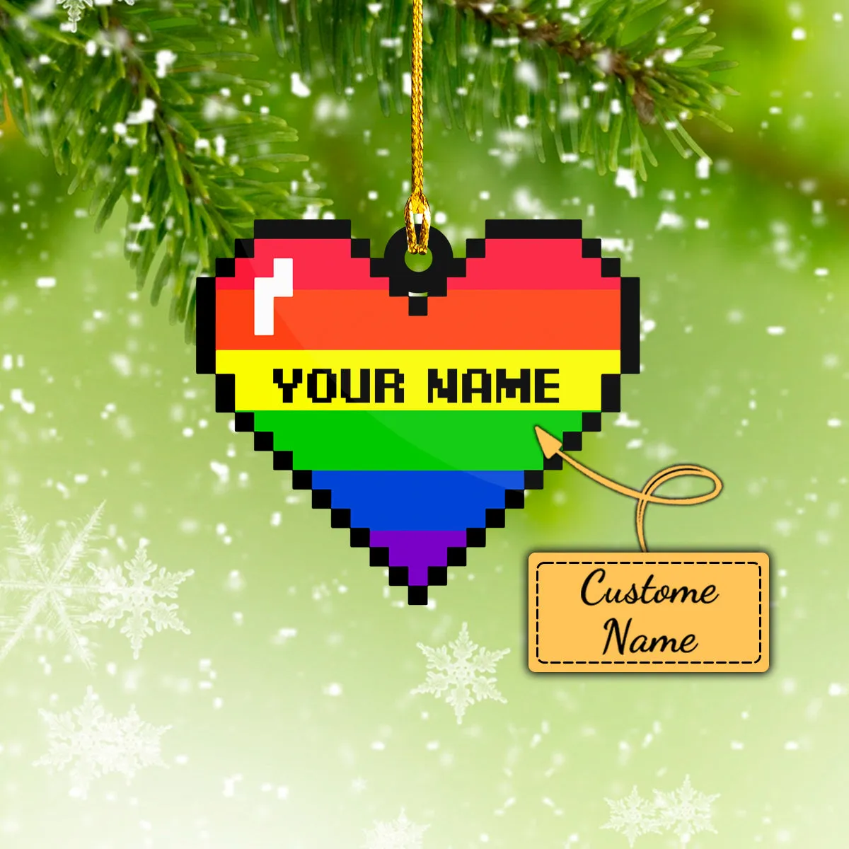 Custom Shaped Ornament -  Pride
