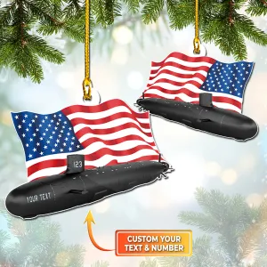 Custom Shaped Ornament - Submarine 2 - 249