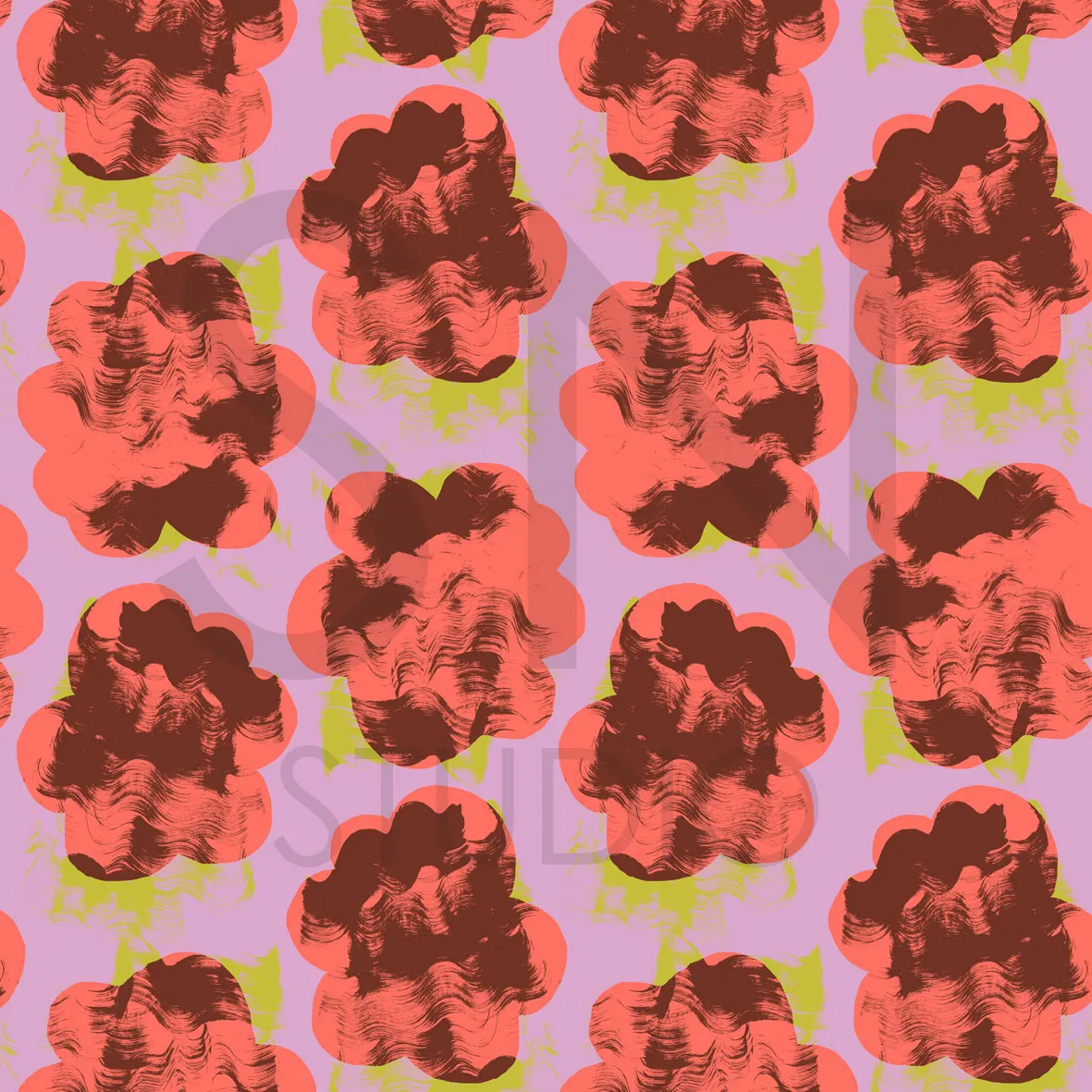 Cute pink floral surface pattern design