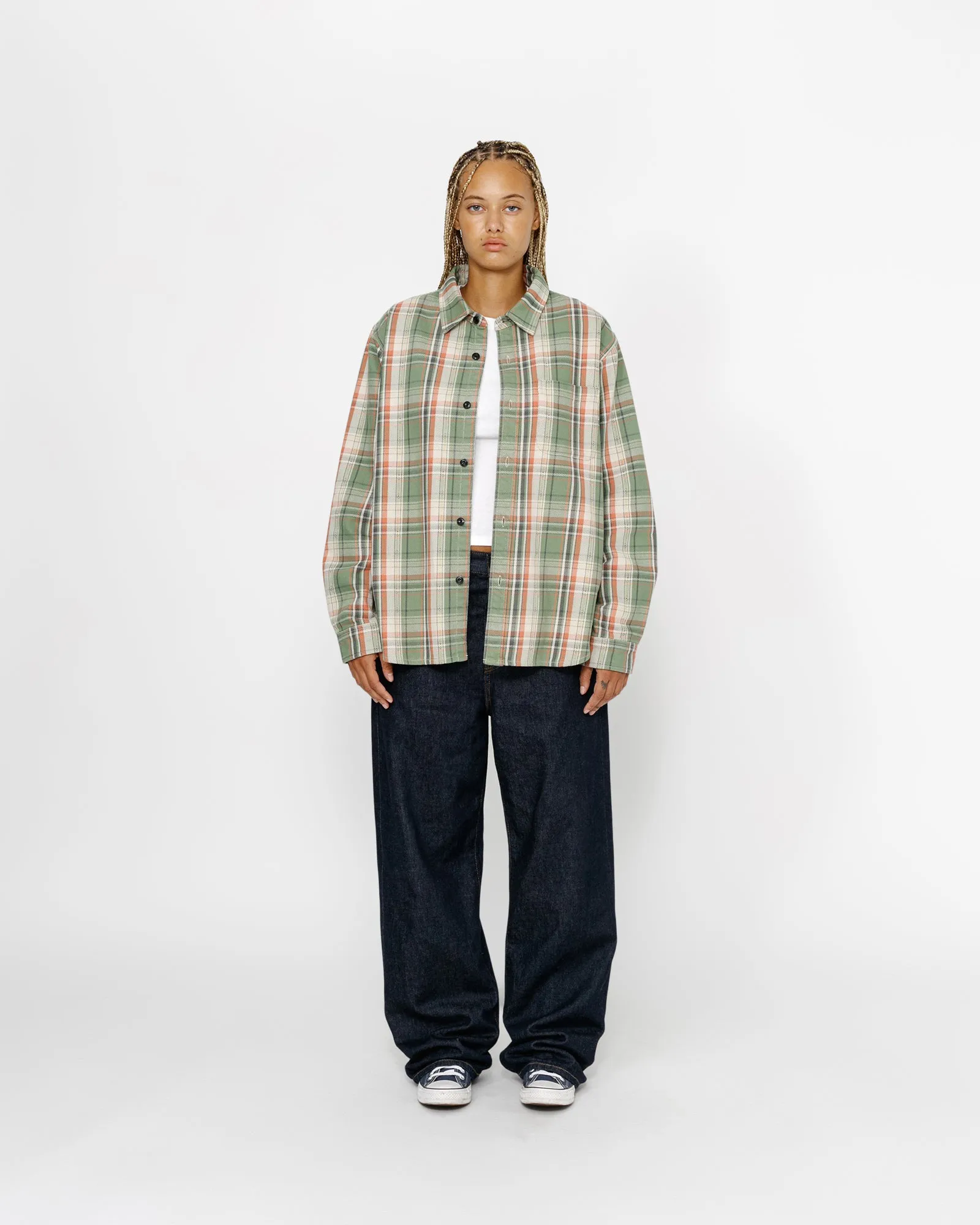 DAN WASHED COTTON PLAID SHIRT