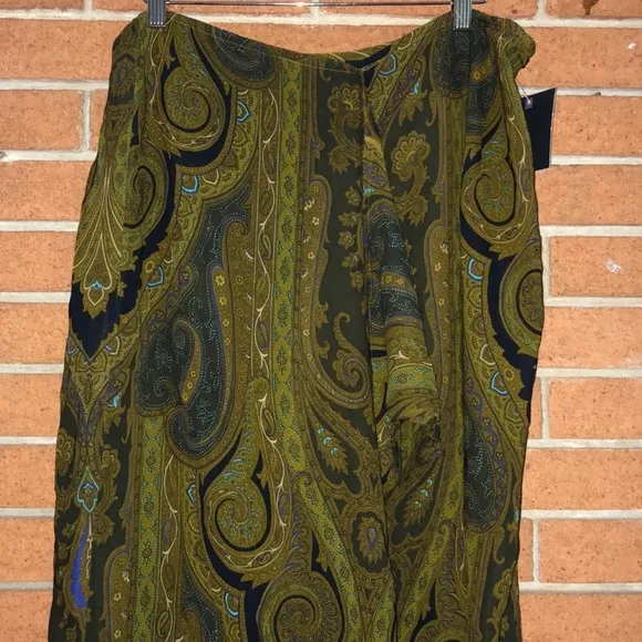 💚DANA BUCHMAND💚LONG PAISLEY WRAP SKIRT💚