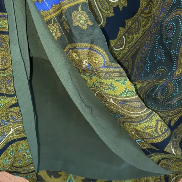 💚DANA BUCHMAND💚LONG PAISLEY WRAP SKIRT💚