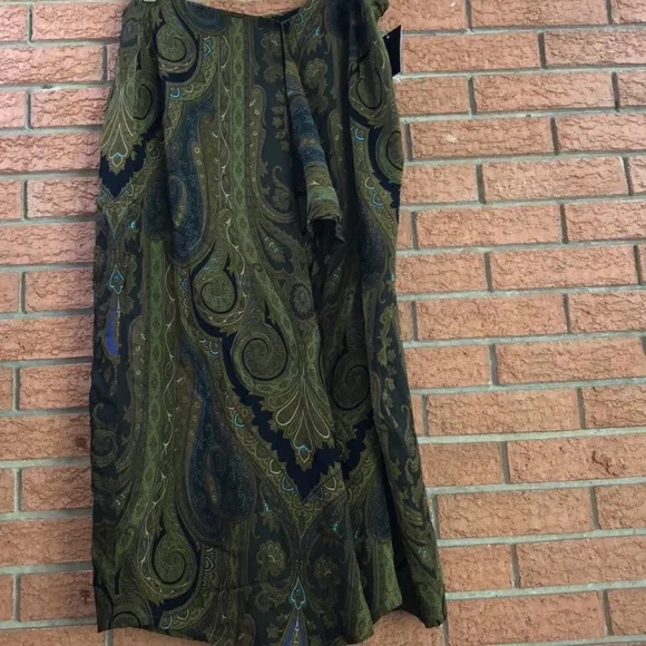 💚DANA BUCHMAND💚LONG PAISLEY WRAP SKIRT💚