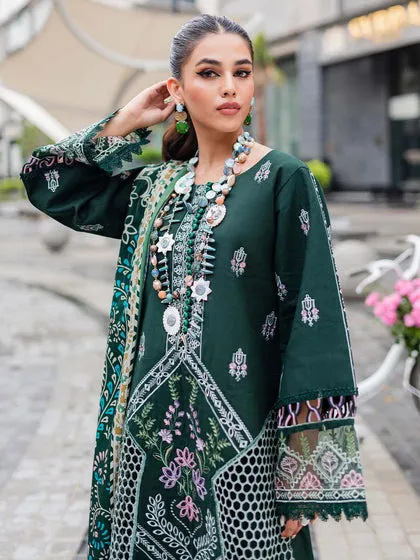Dark Green Embroidered Pakistani Salwar Kameez Dupatta Salwar Suit
