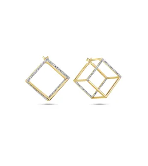 Diamond Cube Earring