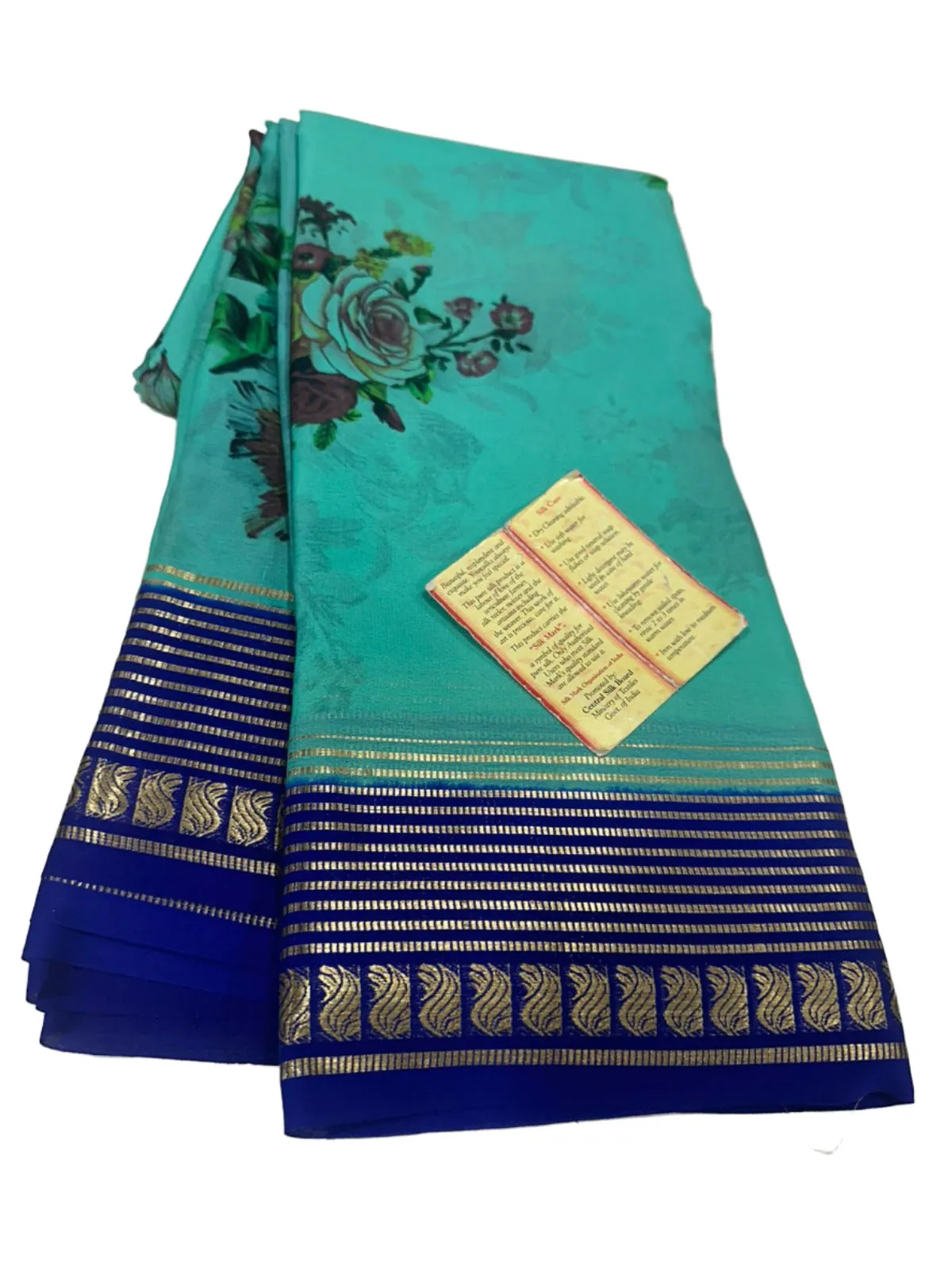 Digital Floral Print Mysoore Silk Saree
