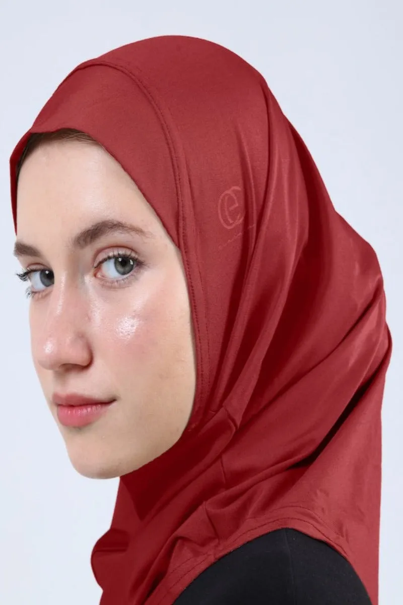 Elegant Full-Coverage Sport Hijab  | Maroon
