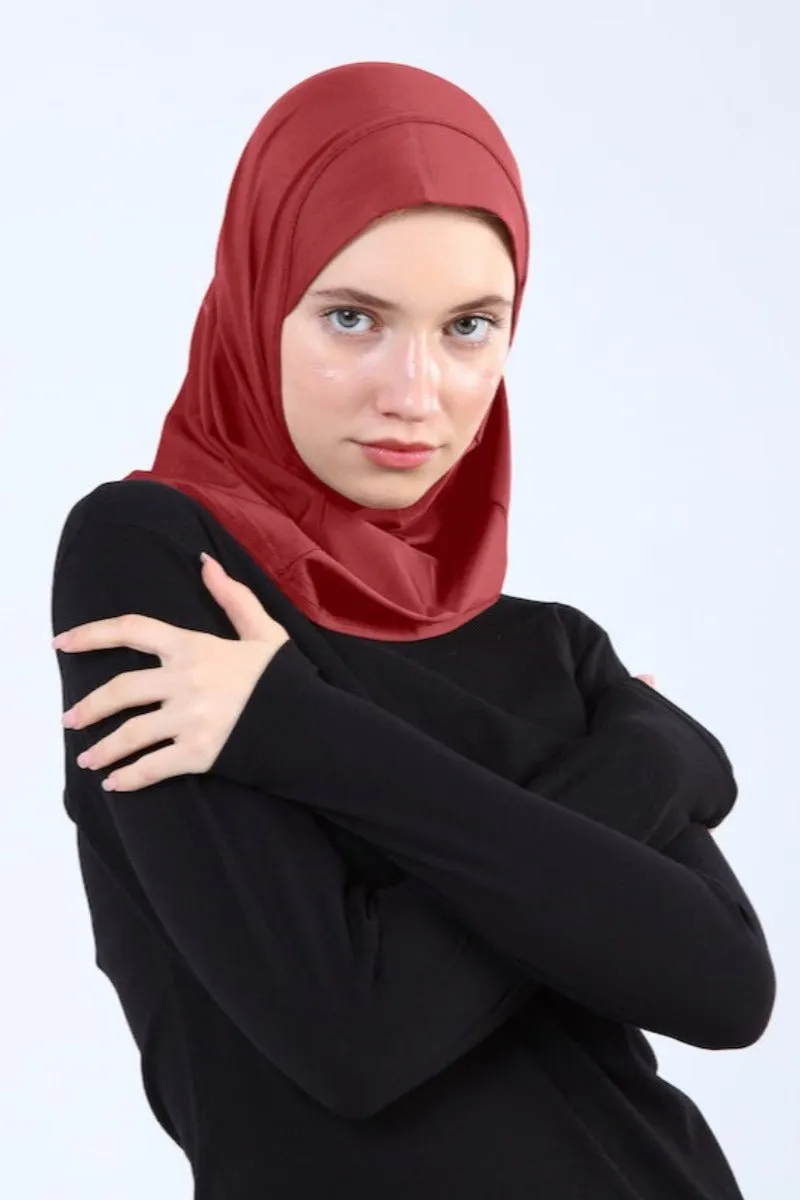Elegant Full-Coverage Sport Hijab  | Maroon