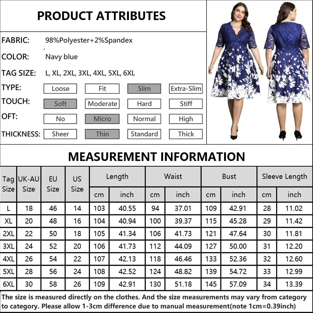 Elegant Mesh Sleeve Tunic Dress Plus Size