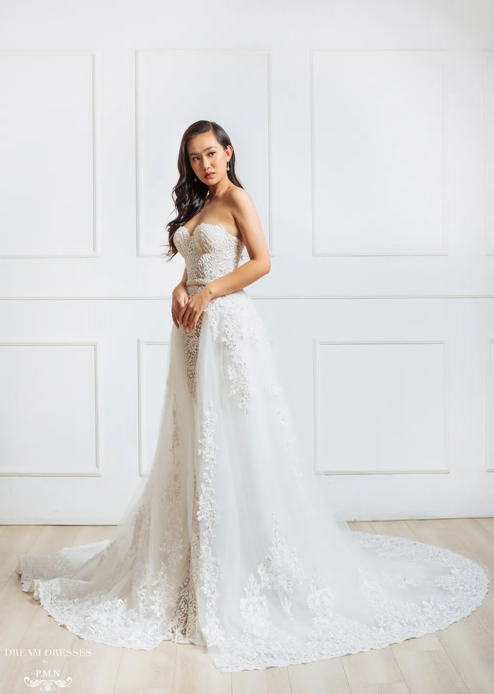 Embellished Detachable Bridal Overskirt (#Myra)