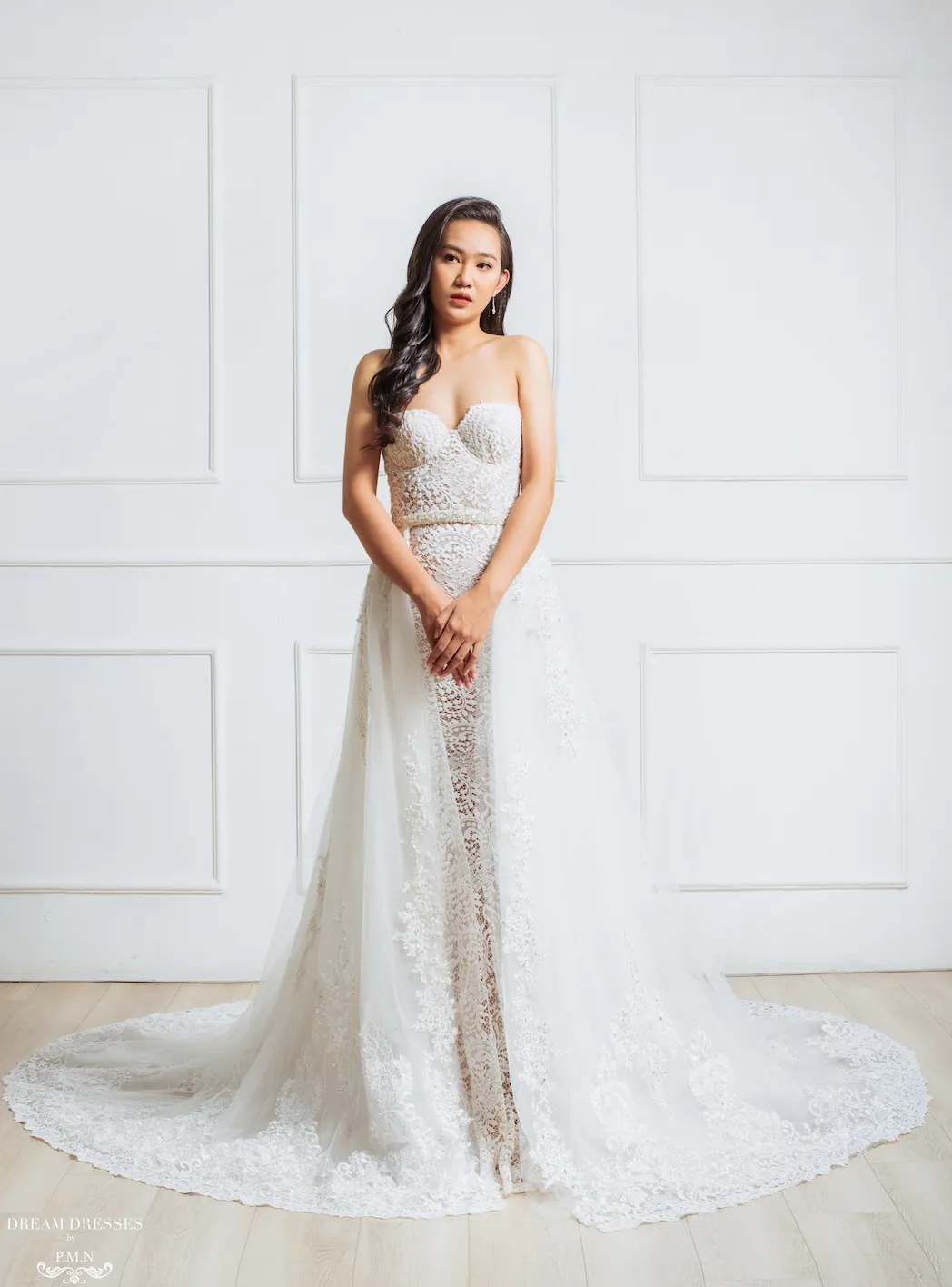 Embellished Detachable Bridal Overskirt (#Myra)