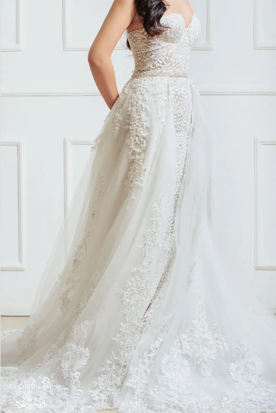 Embellished Detachable Bridal Overskirt (#Myra)