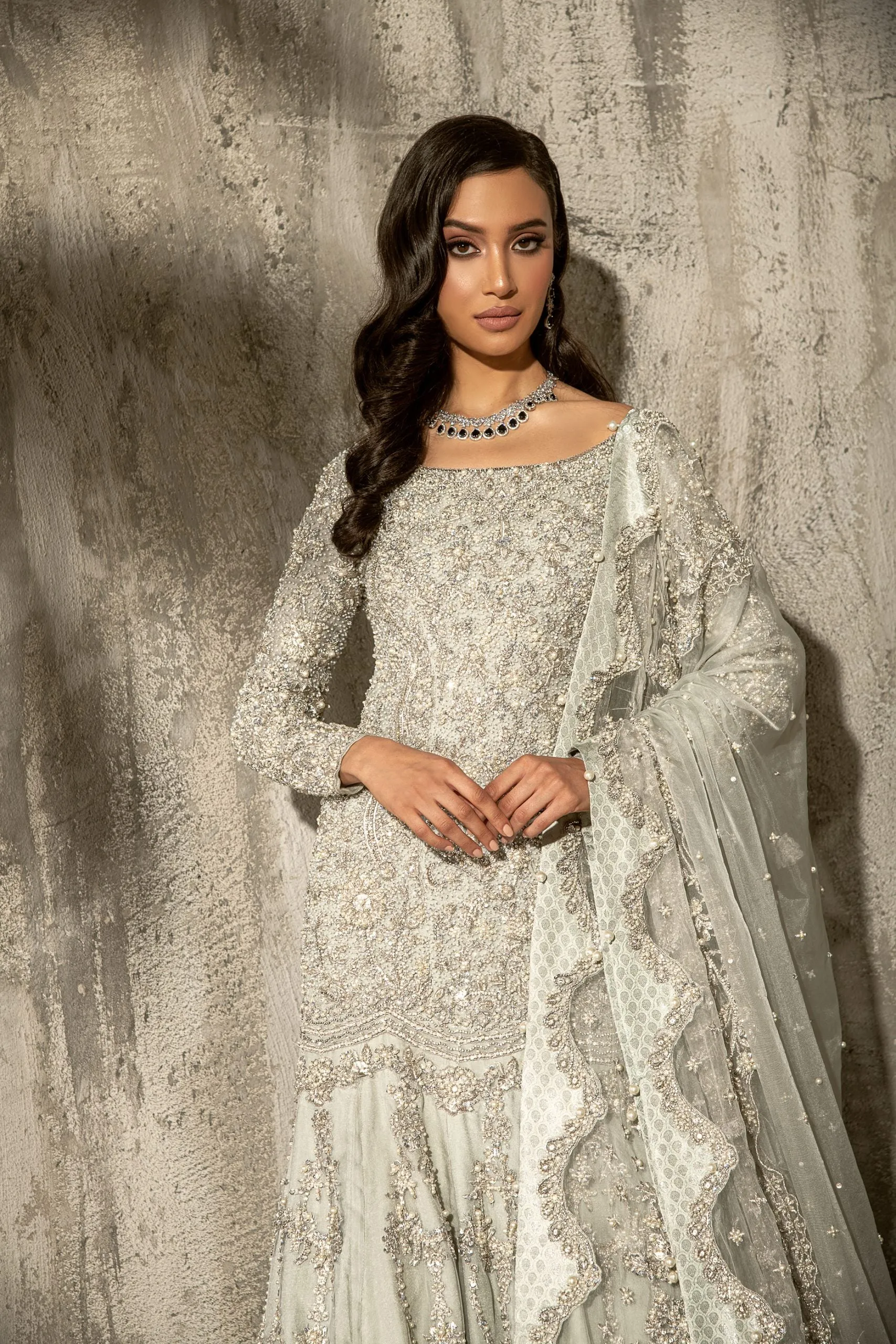 Embellished Frock Lehenga Designs Bridal Dress #BN1130