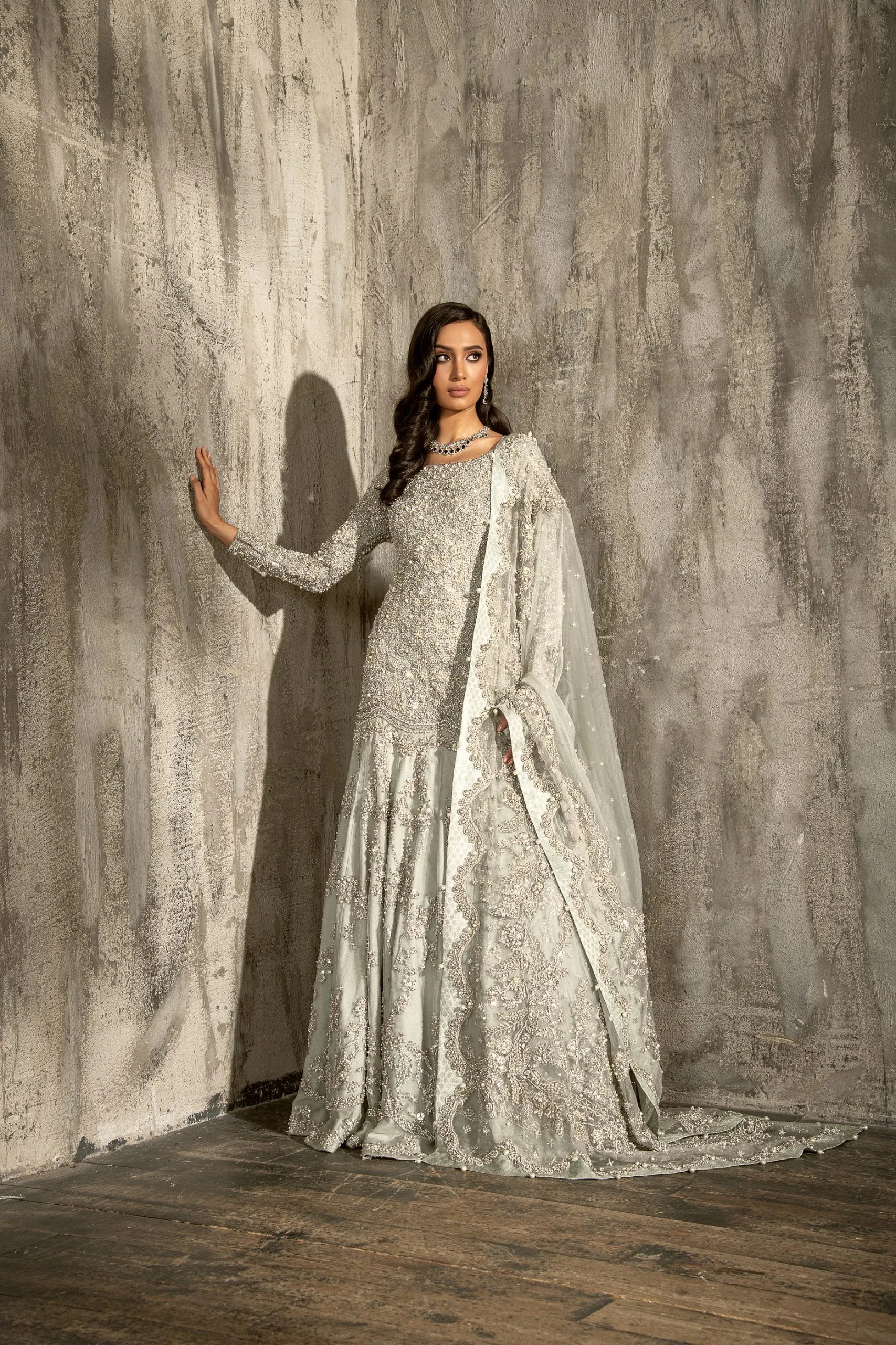 Embellished Frock Lehenga Designs Bridal Dress #BN1130
