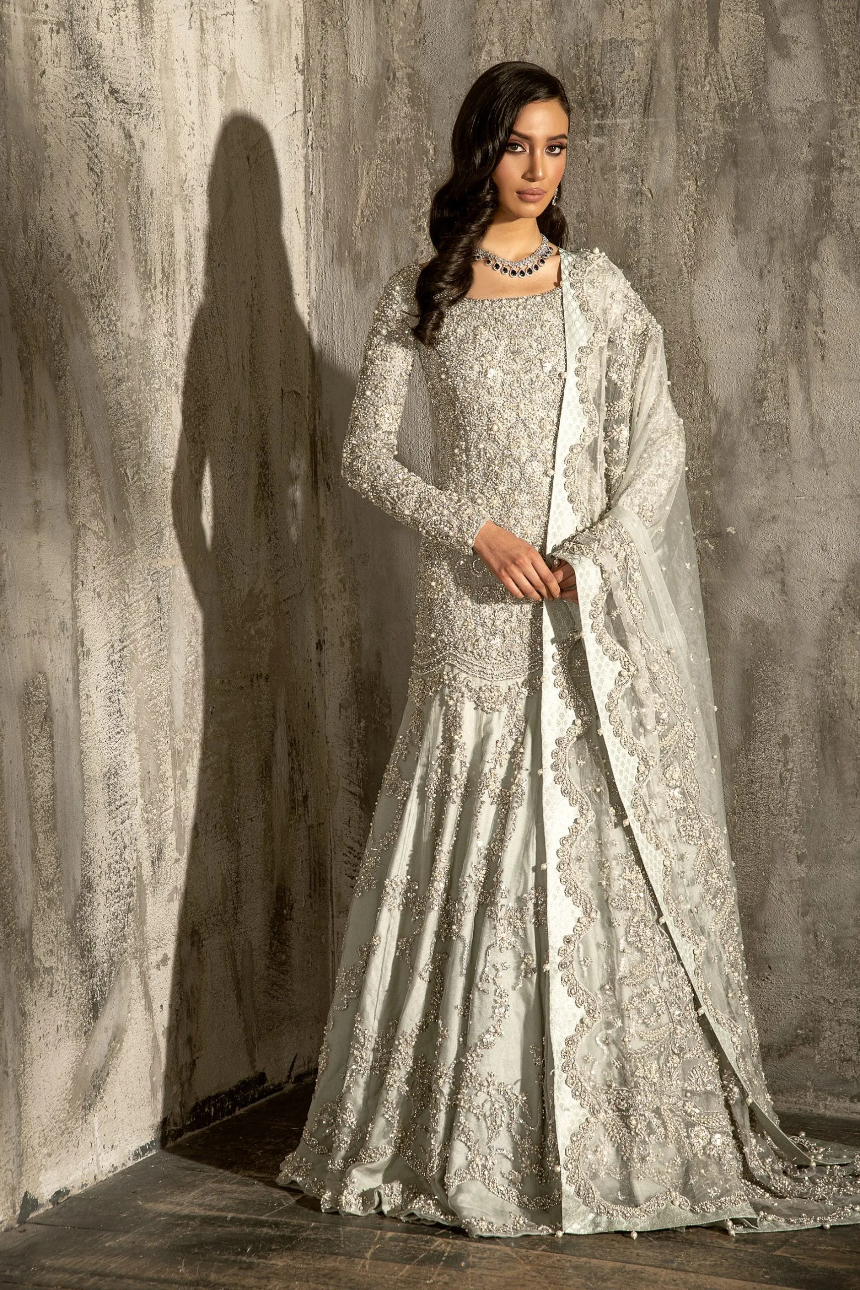 Embellished Frock Lehenga Designs Bridal Dress #BN1130