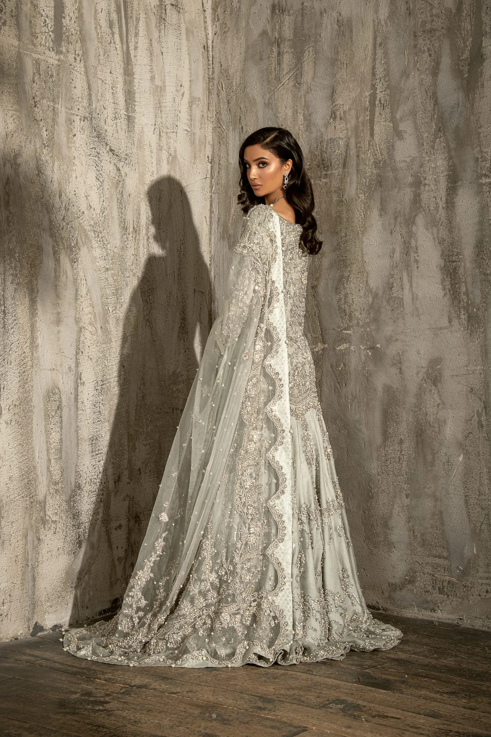 Embellished Frock Lehenga Designs Bridal Dress #BN1130