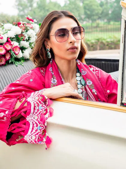 Embroidered Shocking Pink Pakistani Salwar Kameez Dupatta Salwar Suit