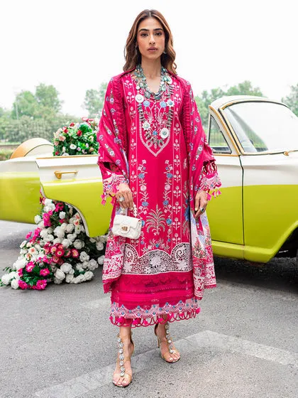 Embroidered Shocking Pink Pakistani Salwar Kameez Dupatta Salwar Suit