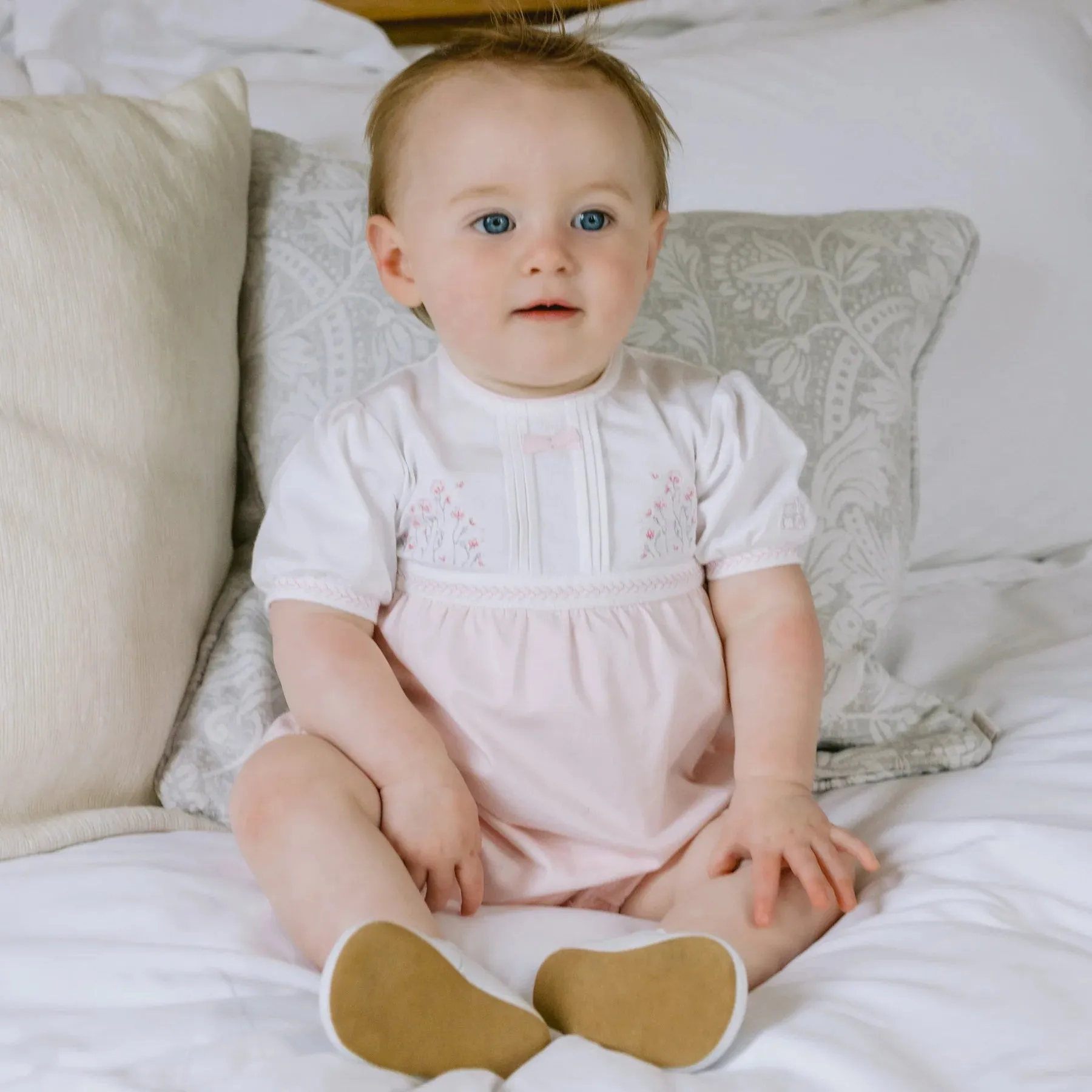 Emile et Rose Jemma Baby Girls Floral Embroidery Romper